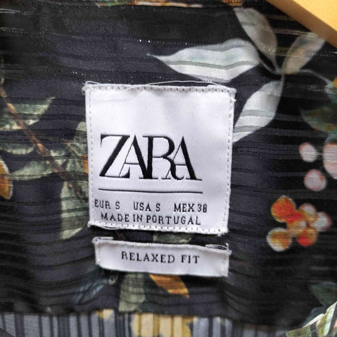 ザラ ZARA RELAXED FIT 花柄 レースシャツ メンズ JPN:S